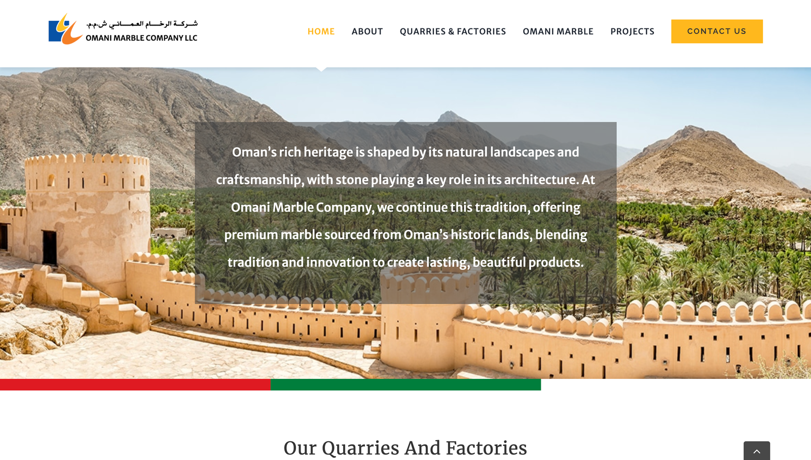Oman Marble company section