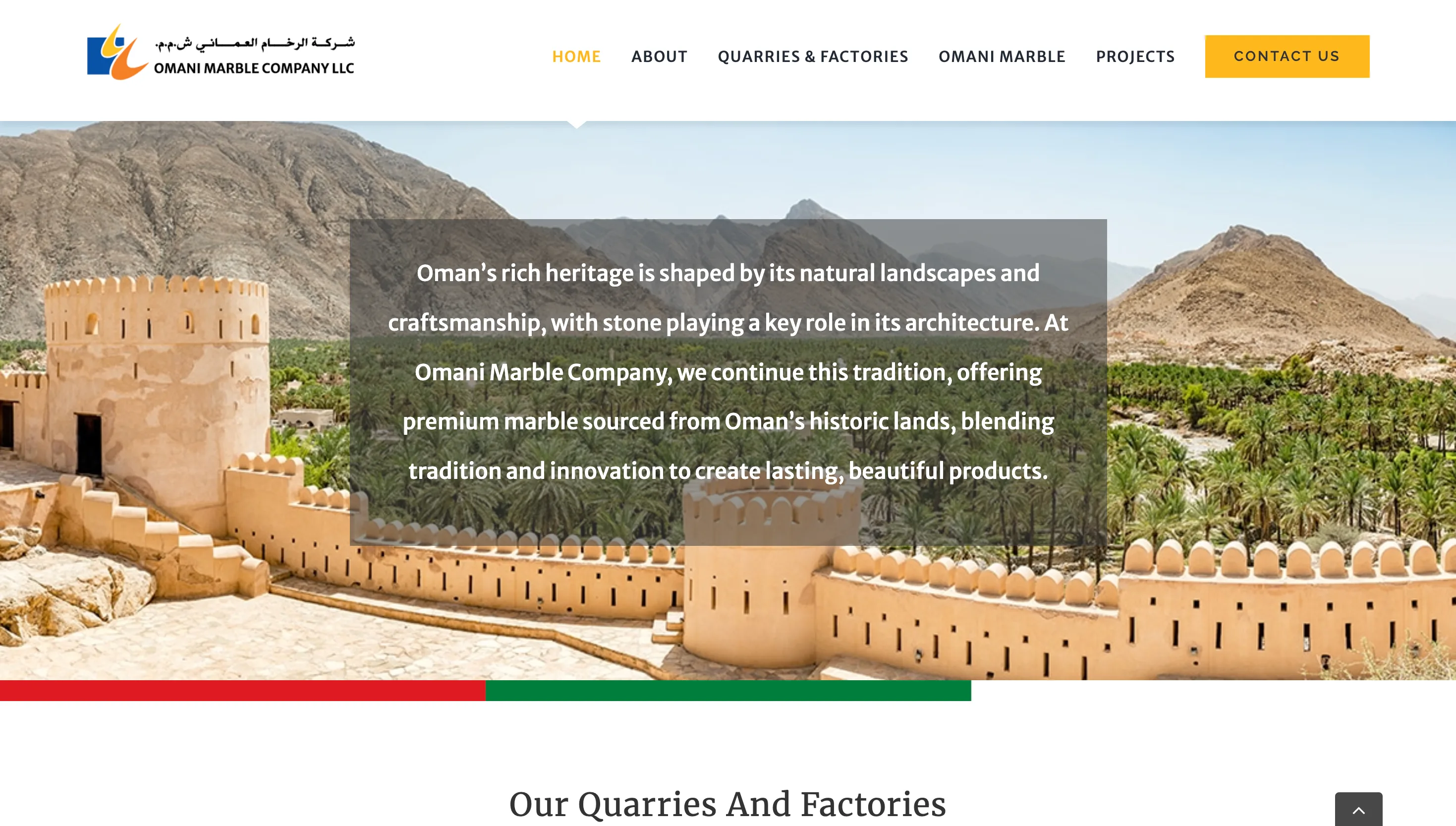 Oman Marble company section