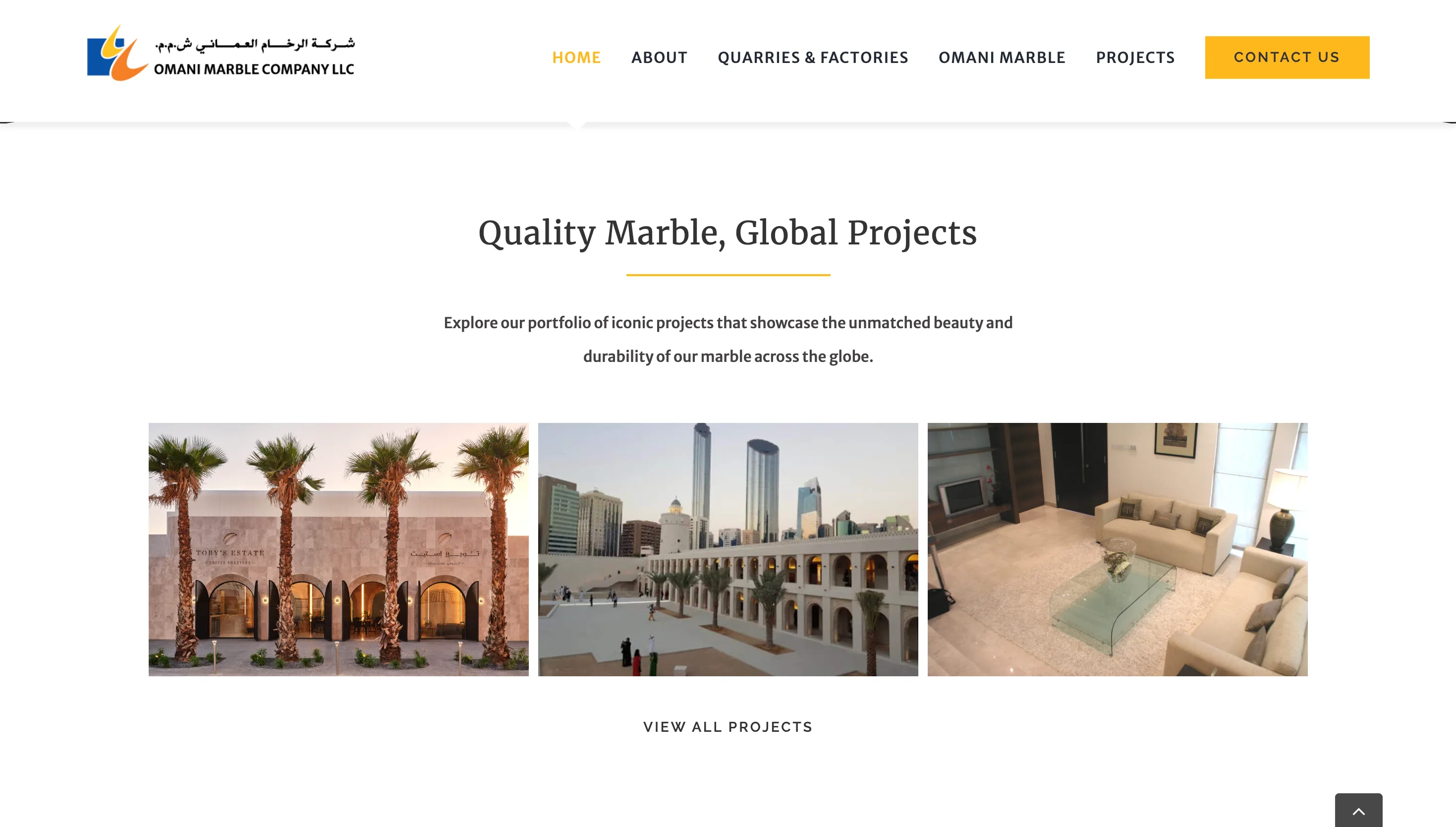 Oman Marble projects and showcase section