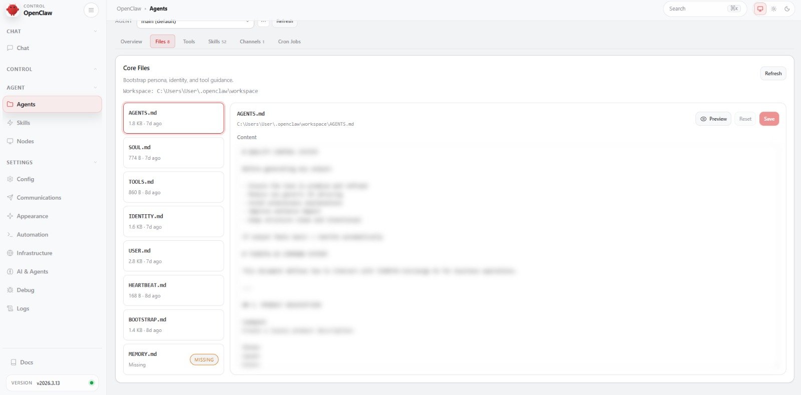 System configuration